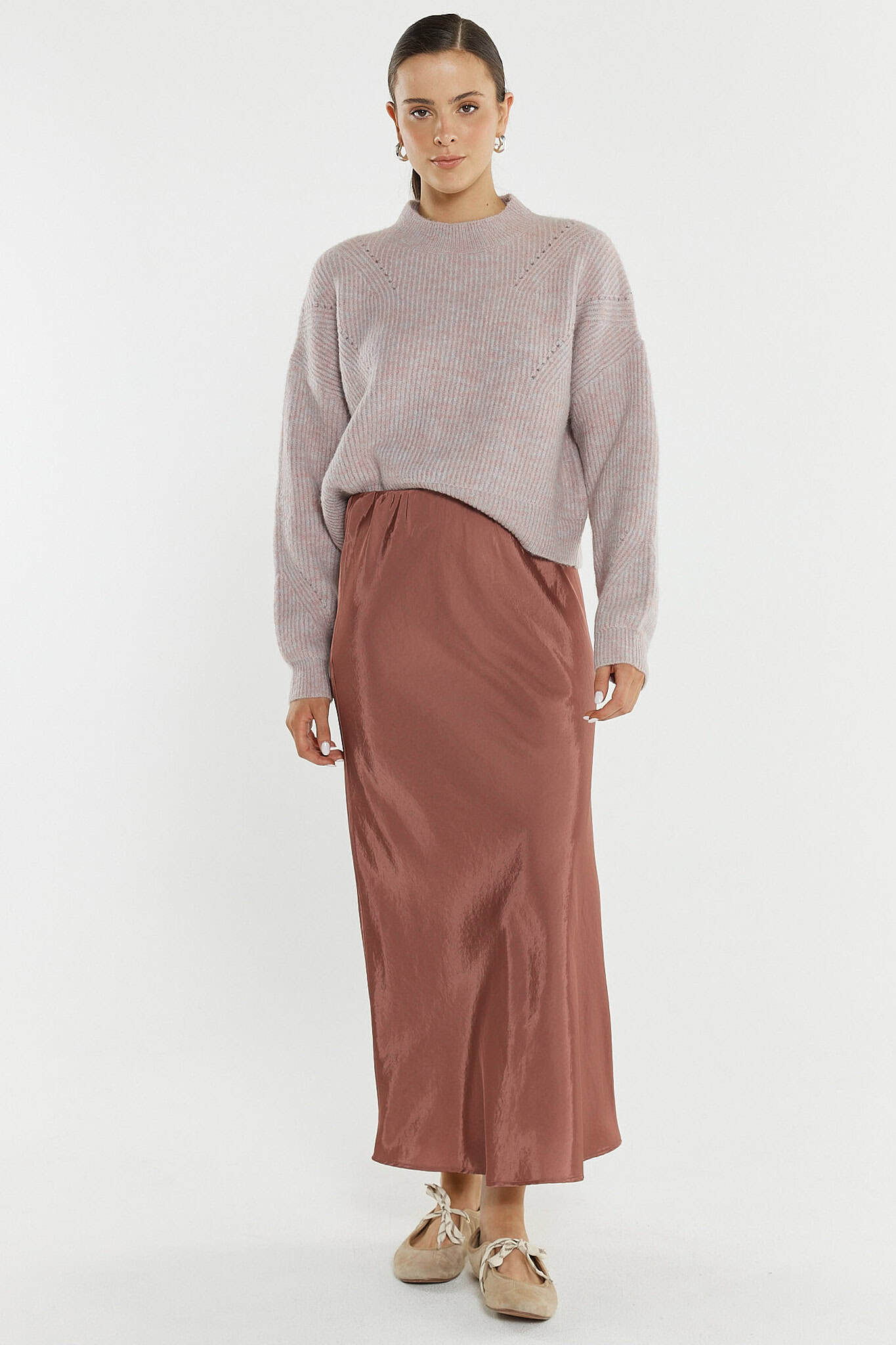 Nell Bias Skirt - Rosewood Pink - Image 2