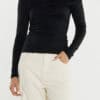 Tess Asymmetric Top - Black - Thumbnail Image 2