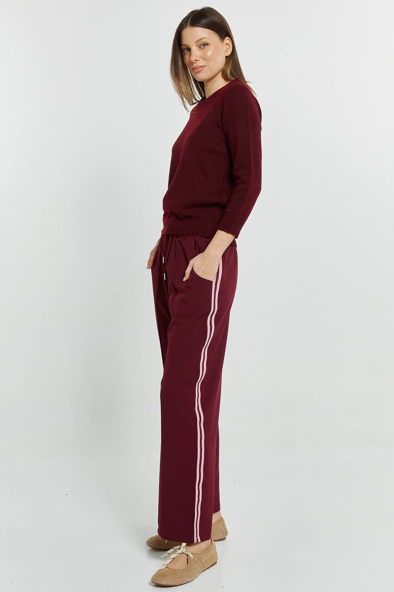 Maddison Jogger - Wine - Image 1