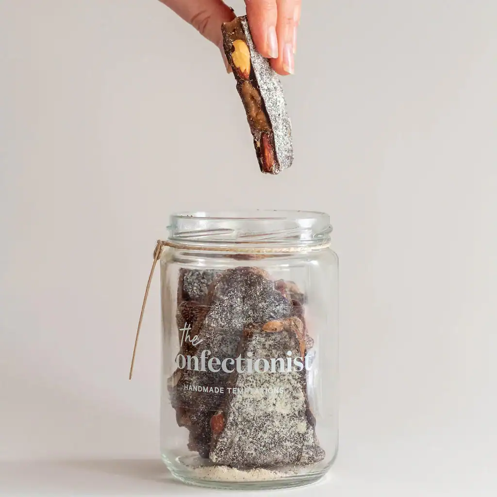 Dark Chocolate & Almond Toffee | 85g Jar - Image 4
