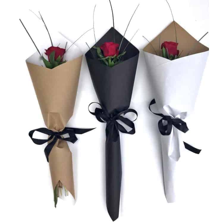 Valentine's Day flowers: single red rose from Expressions Cambridge