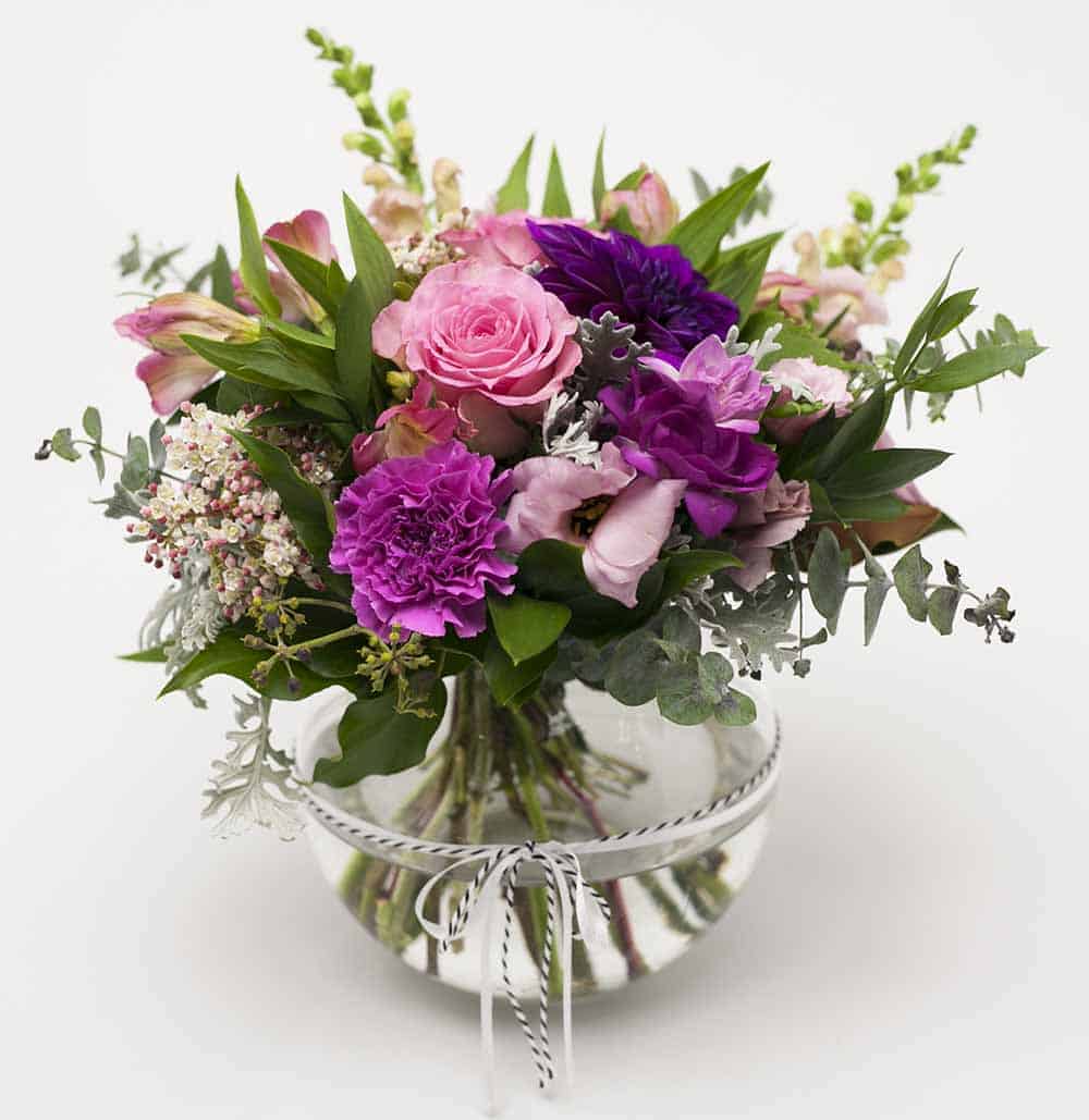 Vase of flowers arranged by Expressions florist Cambridge