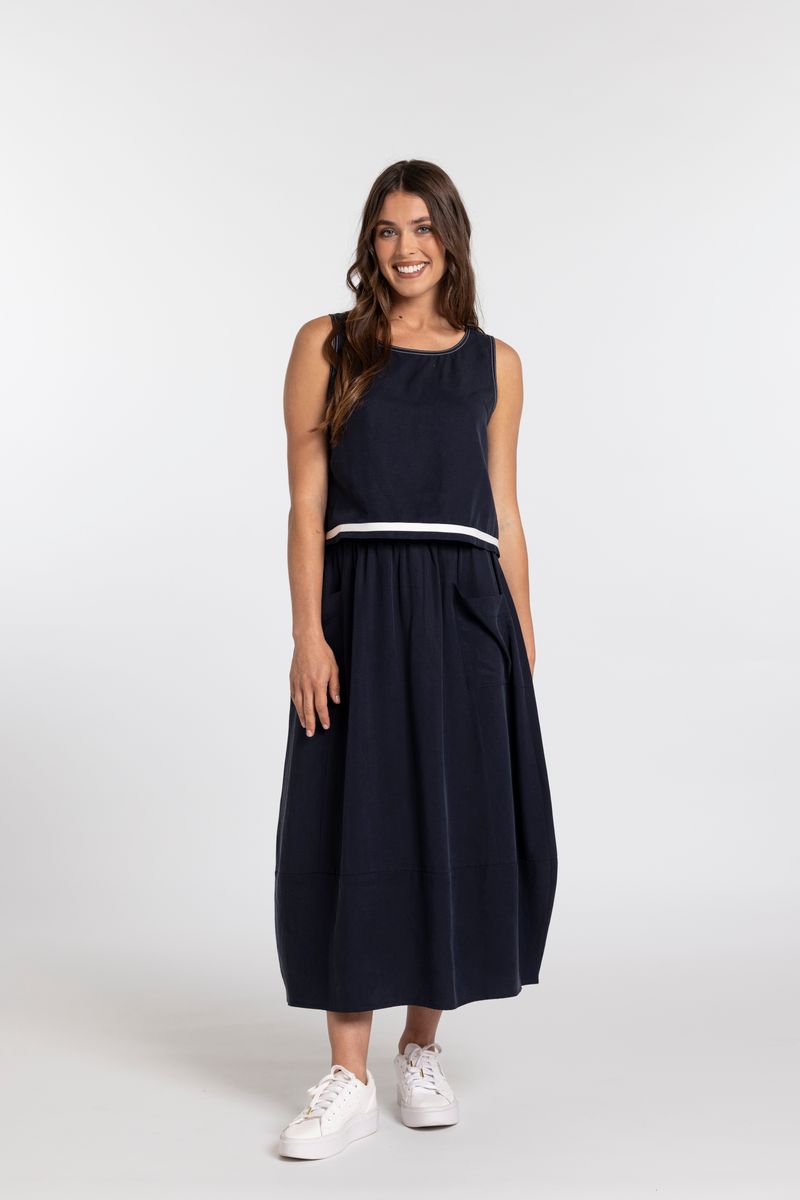Collet Top - Navy - Image 1