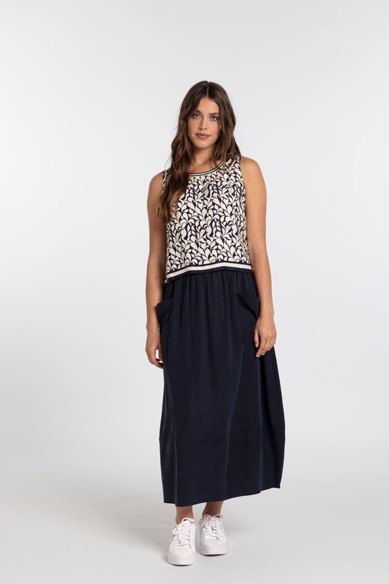Trenley Skirt - Navy - Image 1