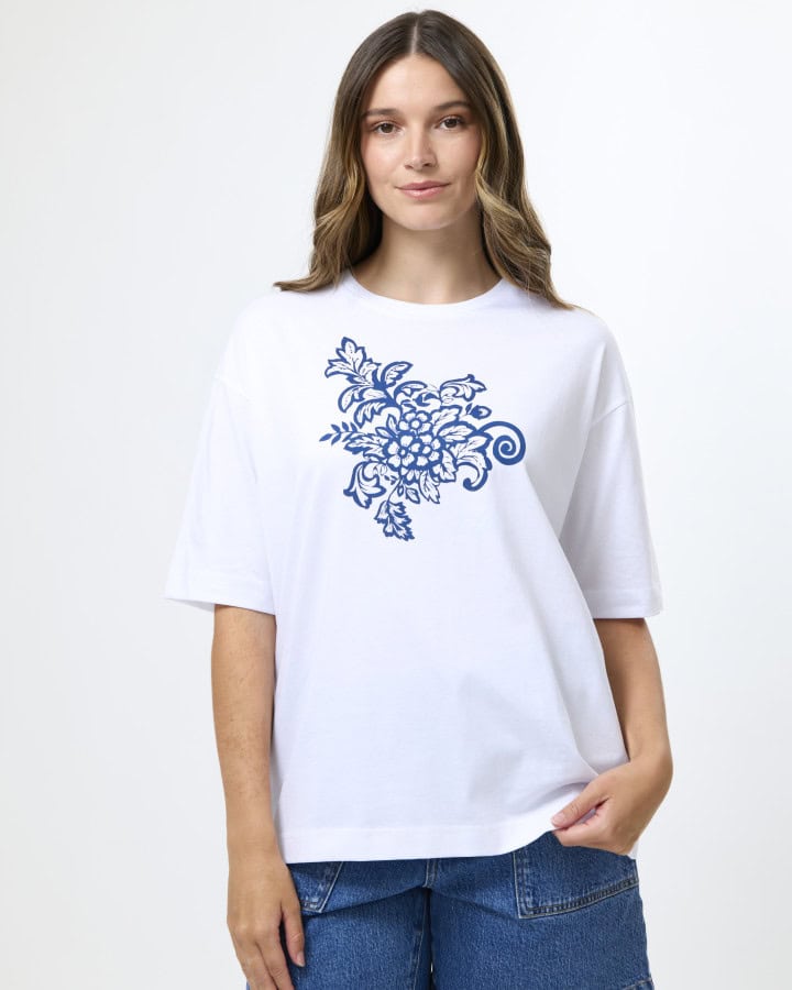 Porter Tee Stripe - Hibiscus Bloom - Image 1