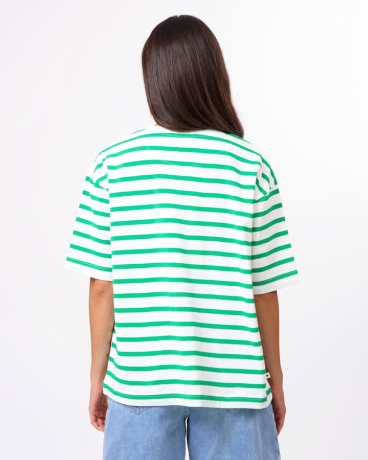 Porter Tee Stripe - Emerald - Image 4