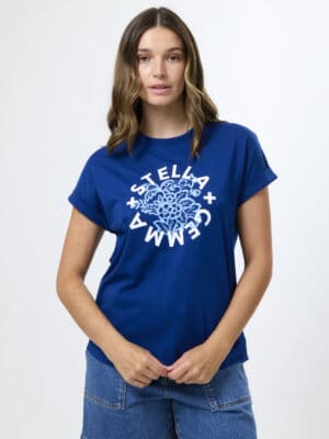 Soho Cuff Tee Crew Ink - Hibiscus Rotation