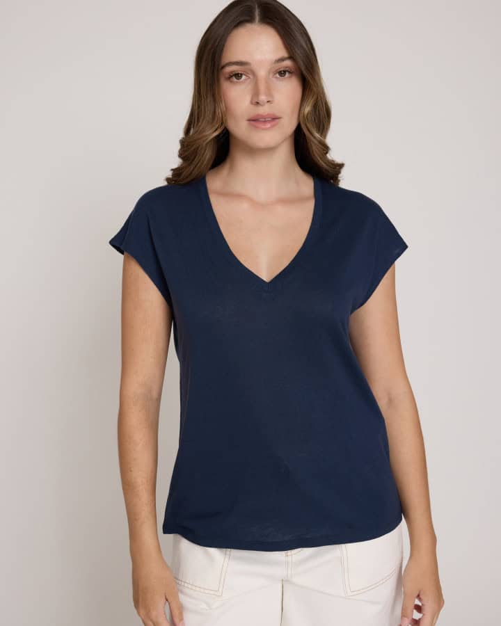 Victor T-Shirt - Navy - Image 1