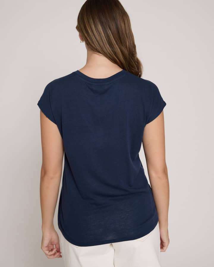 Victor T-Shirt - Navy - Image 3