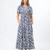 Vittoria Dress - Indigo Geo - Thumbnail Image 3