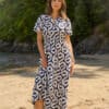 Vittoria Dress - Indigo Geo - Thumbnail Image 1