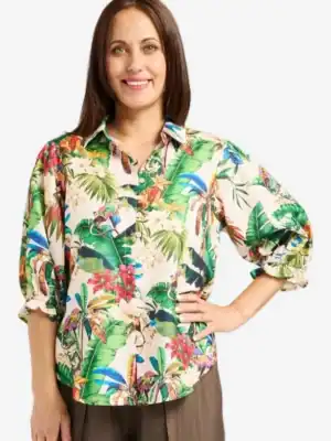 Seduce Tessa Blouse - Jungle
