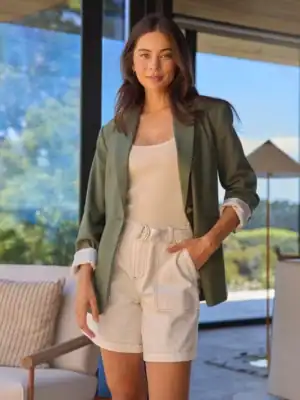 Aria Blazer - Khaki