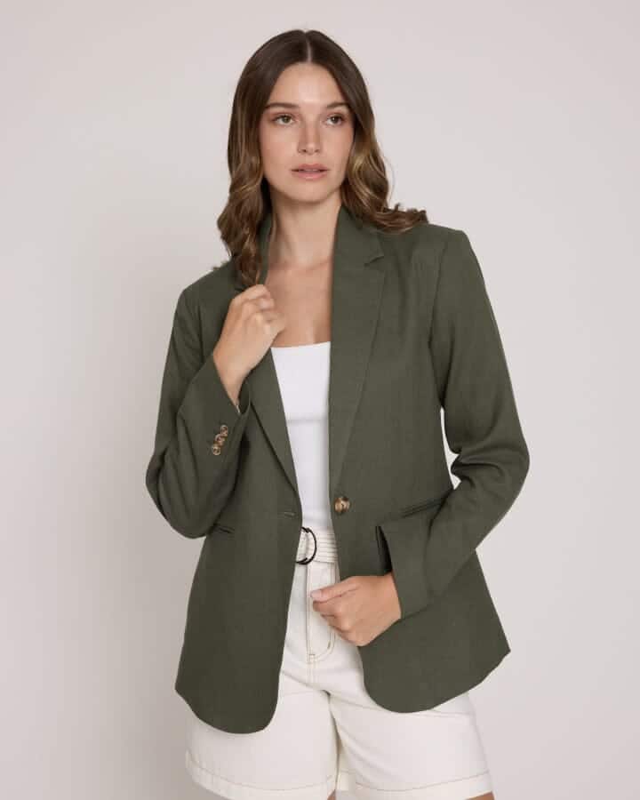 Aria Blazer - Khaki - Image 2