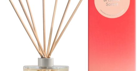 Ecoya diffuser: Guava & Lychee reed diffuser in gift box at Expressions Cambridge