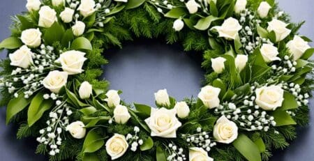 Funeral flowers Cambridge: sympathy wreath from Expressions