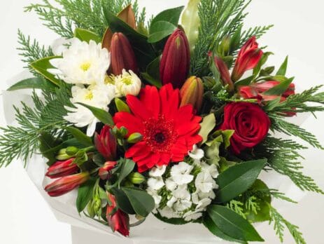 Hamilton flowers delivery: red flower box from Expressions florist