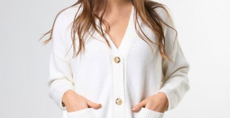 Winter fashion 2026: pearl cardigan layered for winter at Expressions Cambridge